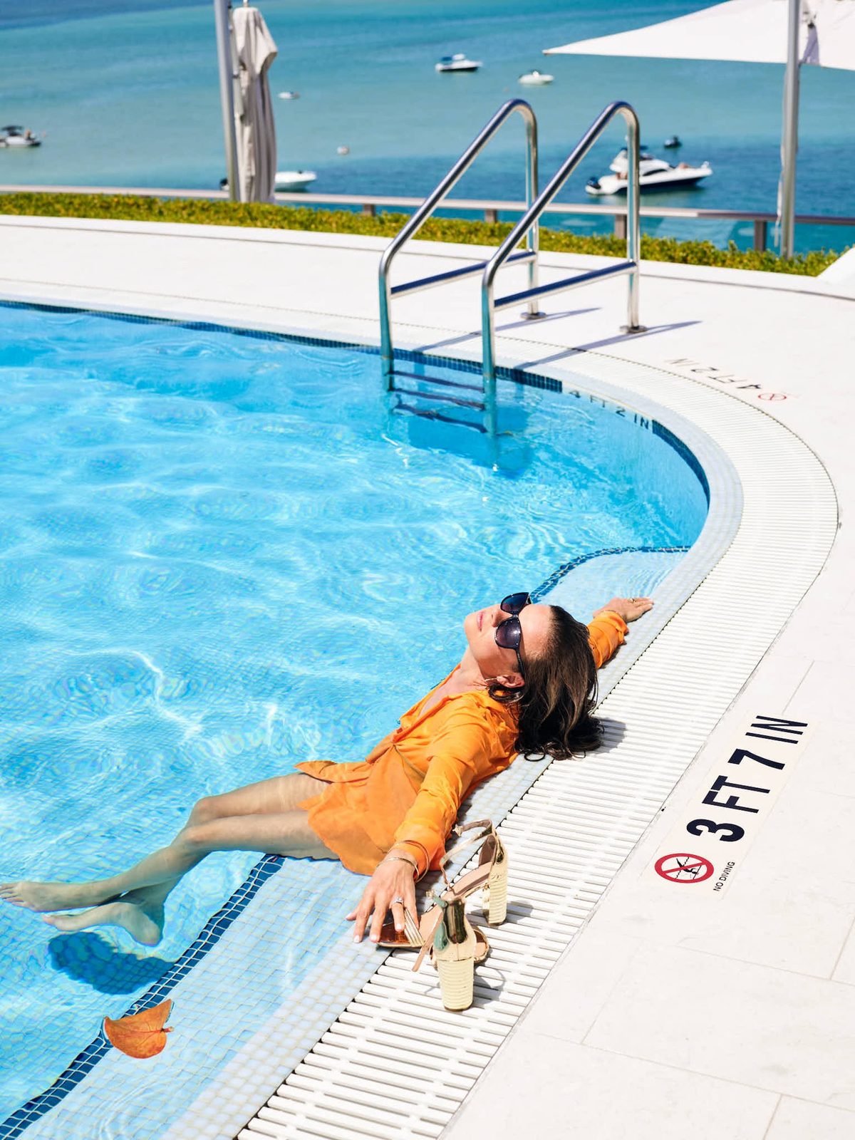 Katie Mack, poolside
